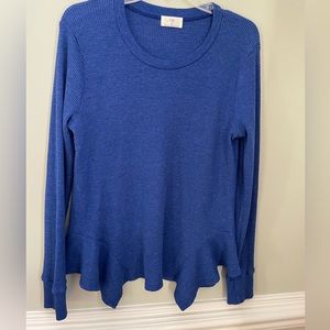 Anthropologie T.la Kenwood Peplum Thermal top